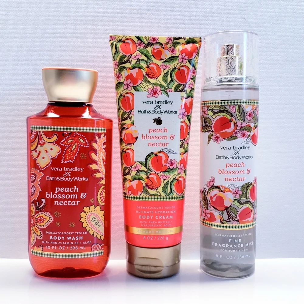 Bath & Body Works PEACH BLOSSOM & NECTAR Body Cream, Body Wash, Fragrance Mist - Picture 3 of 4